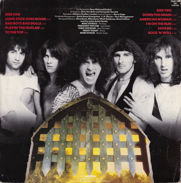 Krokus - One Vice At A Time | Arista (SPART 1189) - 2 Krokus - One Vice At A Time | Arista (SPART 1189) - 2