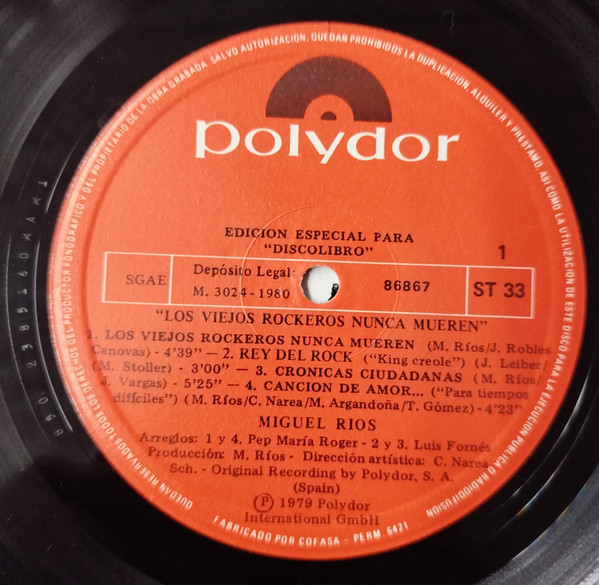 Miguel Ríos - Los Viejos Rockeros Nunca Mueren | Polydor (23 85 160) - 3