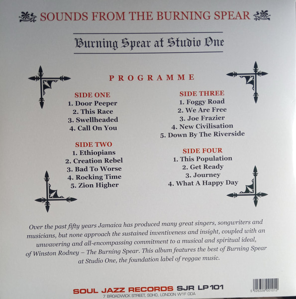 Burning Spear - Sounds From The Burning Spear | Soul Jazz Records (SJR LP101) - 2 Burning Spear - Sounds From The Burning Spear | Soul Jazz Records (SJR LP101) - 2