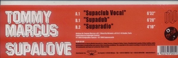 Tommy Marcus - Supalove | The Club (CLUB 04-00)
