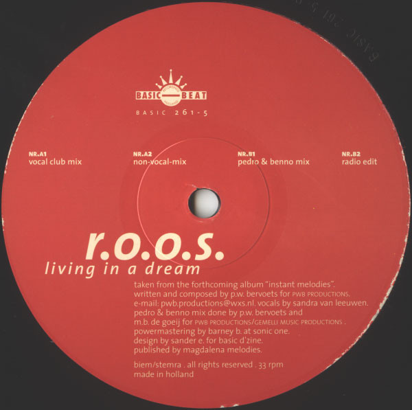 R.O.O.S. - Living In A Dream | Basic Beat Recordings (BASIC 261-5) - 3