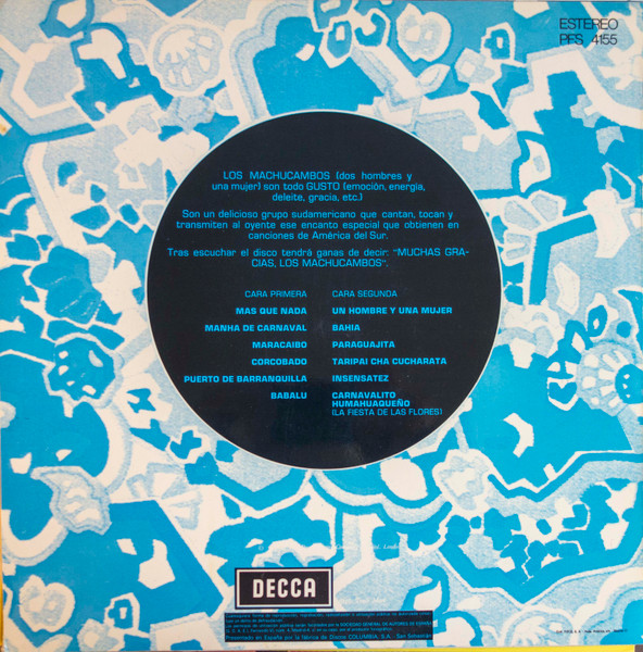 Los Machucambos - Mucho Gusto | Decca (PFS 4155) - 3 Los Machucambos - Mucho Gusto | Decca (PFS 4155) - 3