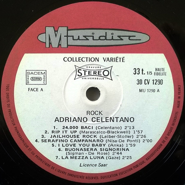 Adriano Celentano - Rock | Musidisc (30 CV 1290) - 3 Adriano Celentano - Rock | Musidisc (30 CV 1290) - 3