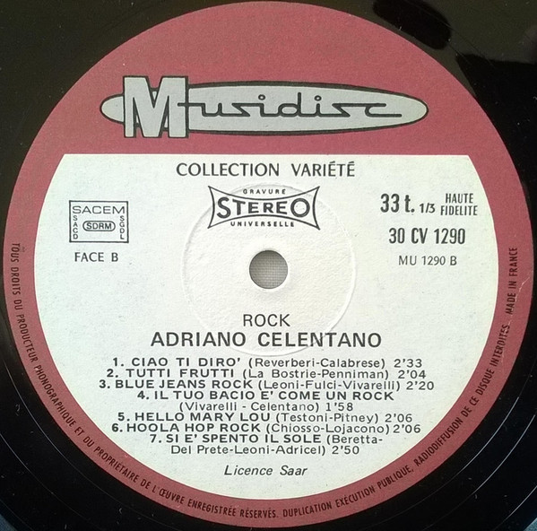 Adriano Celentano - Rock | Musidisc (30 CV 1290) - 4 Adriano Celentano - Rock | Musidisc (30 CV 1290) - 4