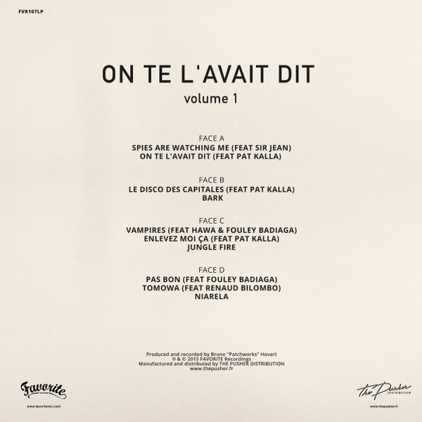 Voilaaa - On Te L'avait Dit ... | Favorite Recordings (FVR107LP) - 2
