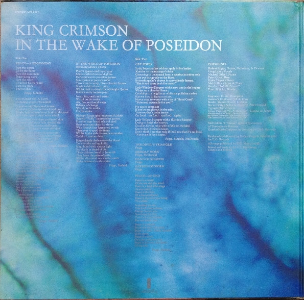 King Crimson - In The Wake Of Poseidon | Island Records (ILPS 9127) - 2