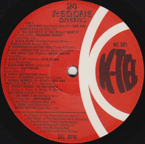 Various - 24 Reggae Greats | K-Tel (NE 501) - 4