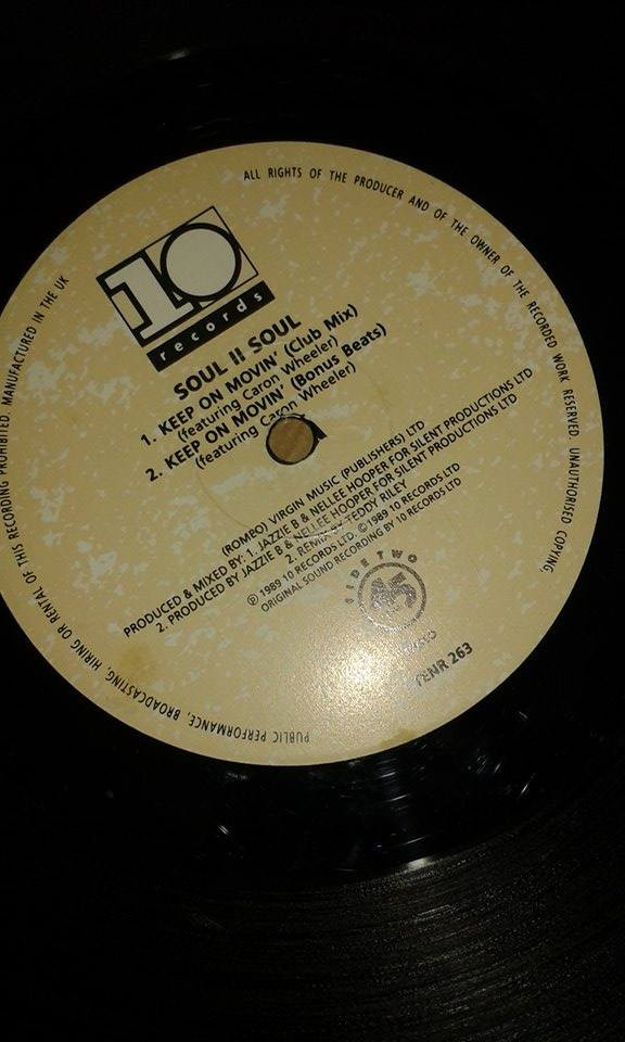 Soul II Soul - Keep On Movin' | 10 Records (TENR 263)