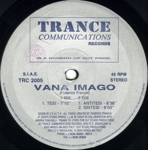 Vana Imago - Tesi | Trance Communications Records (TRC 2005) - 3