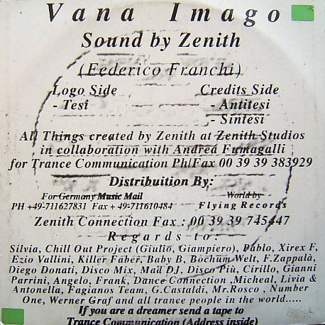 Vana Imago - Tesi | Trance Communications Records (TRC 2005) - 2