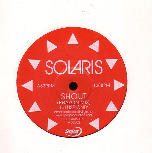 Solaris vs David Bowie - Shout | Spirit Recordings (SOLARIS 007) - main