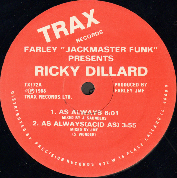 Farley "Jackmaster Funk" Presents Ricky Dillard - As Always | Trax Records (TX172)