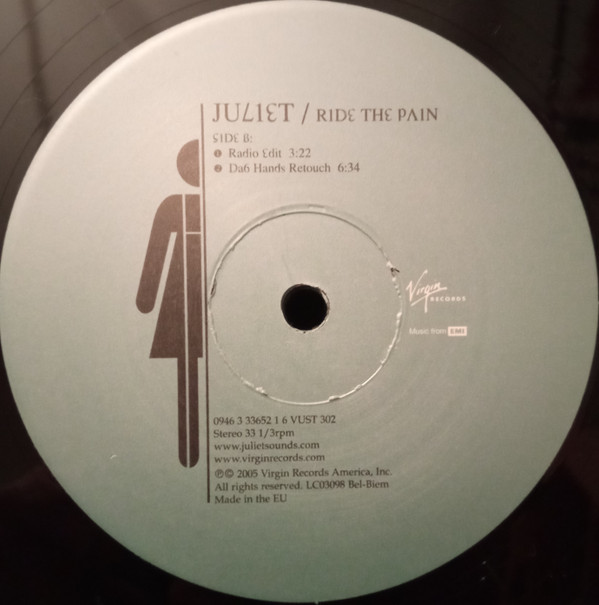 Juliet - Ride The Pain | Virgin (VUST 302) - 4