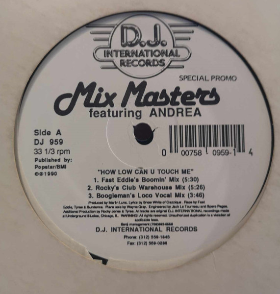 Tyree Cooper / Mix Masters Featuring Andrea Salazar - Lonely No More / How Low Can U Touch Me | D.J. International Records (DJ 808) - 2 Tyree Cooper / Mix Masters Featuring Andrea Salazar - Lonely No More / How Low Can U Touch Me | D.J. International Records (DJ 808) - 2
