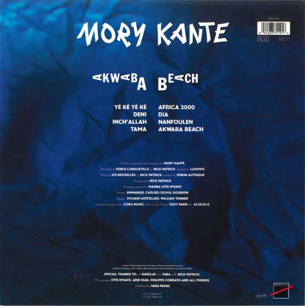 Mory Kanté - Akwaba Beach | Barclay (833 119-1) - 2