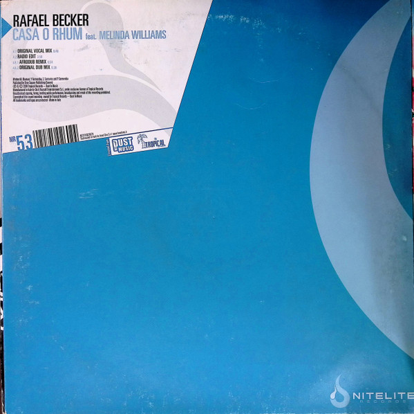 Rafael Becker Featuring Melinda Williams - Casa O Rhum | Nitelite Records (NR 53) - main