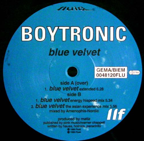 Boytronic - Blue Velvet | Fluid Records (0048120FLU) - main