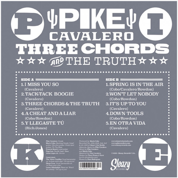 Pike Cavalero - Three Chords & The Truth | Sleazy Records (SRLP 38) - 2