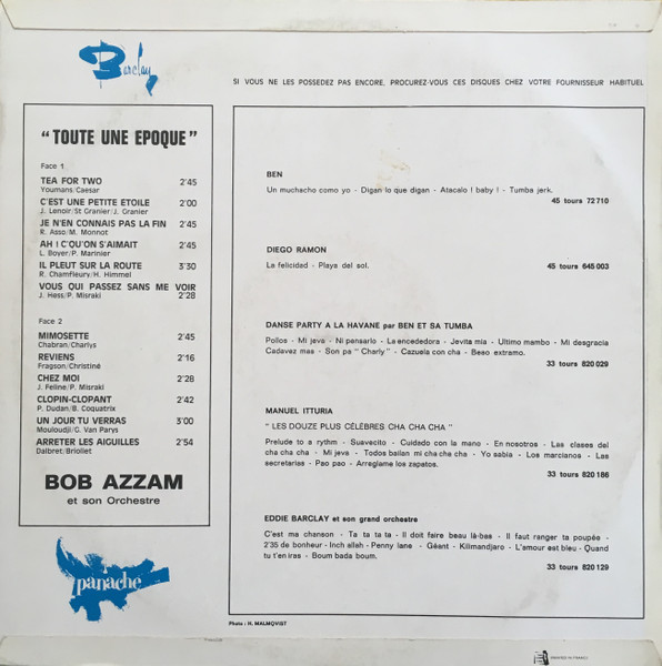 Bob Azzam Et Son Orchestre - Toute Une Epoque | Barclay (920042) - 2