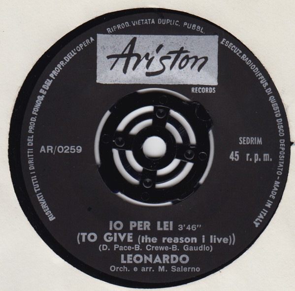 Leonardo - La Nostra Favola = Delilah | Ariston Records (AR/0259) - 4 Leonardo - La Nostra Favola = Delilah | Ariston Records (AR/0259) - 4