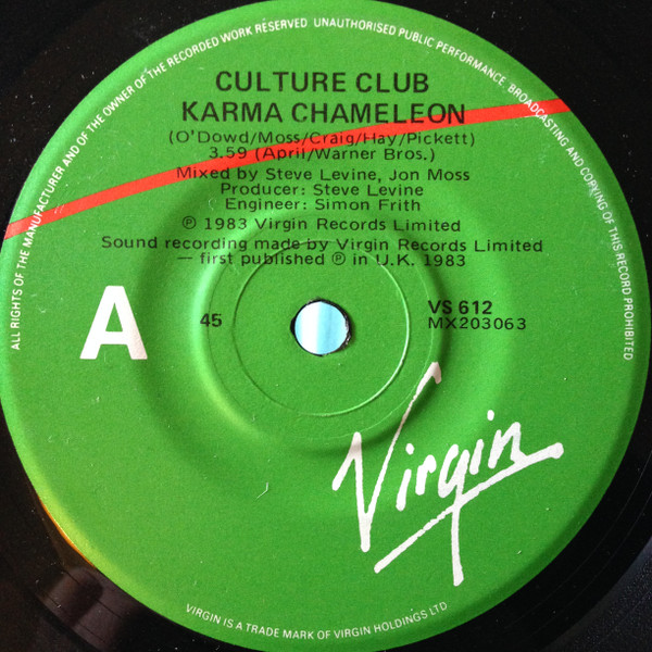 Culture Club - Karma Chameleon | Virgin (VS 612)