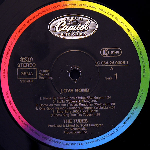 The Tubes - Love Bomb | Capitol Records (1C 064 24 0306 1) - 2