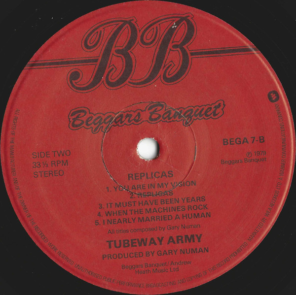 Tubeway Army - Replicas | Beggars Banquet (BEGA 7) - 4 Tubeway Army - Replicas | Beggars Banquet (BEGA 7) - 4