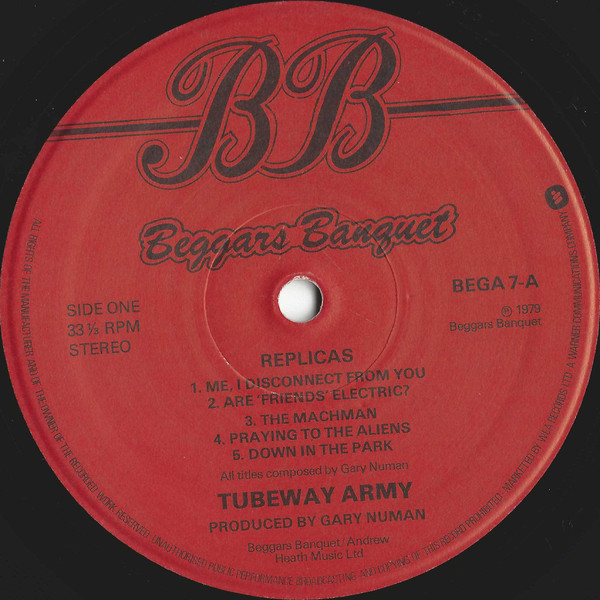 Tubeway Army - Replicas | Beggars Banquet (BEGA 7) - 3 Tubeway Army - Replicas | Beggars Banquet (BEGA 7) - 3