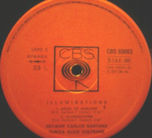 Carlos Santana & Alice Coltrane - Illuminations | CBS (CBS 69063) - 3 Carlos Santana & Alice Coltrane - Illuminations | CBS (CBS 69063) - 3