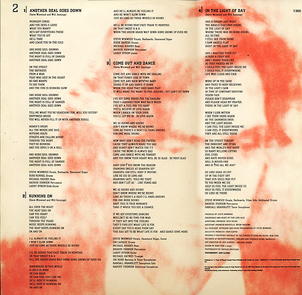 Steve Winwood - Refugees Of The Heart | Virgin (V 2650) - 4