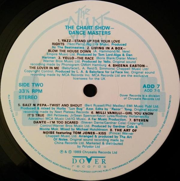 Various - The Chart Show - Dance Masters | Dover Records (ADD 7) - 4