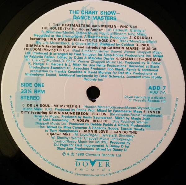 Various - The Chart Show - Dance Masters | Dover Records (ADD 7) - 3