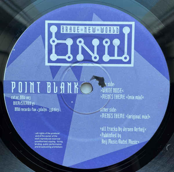 Point Blank - Meng's Theme | Brave New World Records (BNW-003) - 3