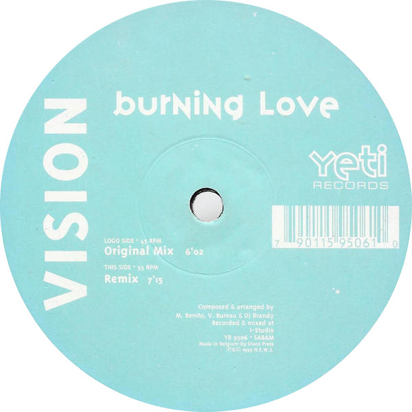 Vision - Burning Love | Yeti Records (YR 9506)