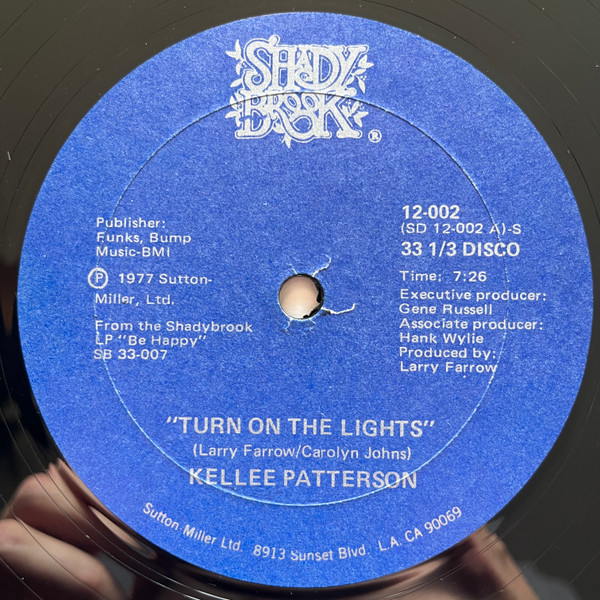 Kellee Patterson - Turn On The Lights / I Love Music | Shadybrook Records (12-002)