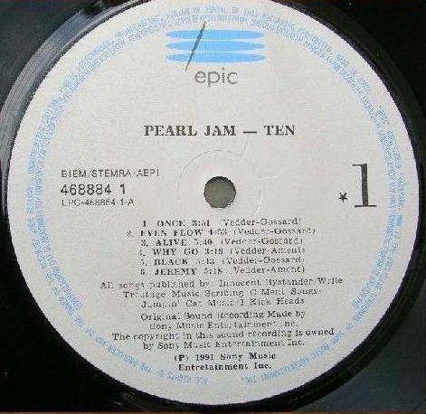 Pearl Jam - Ten | Epic (EPC 468884 1) - 3