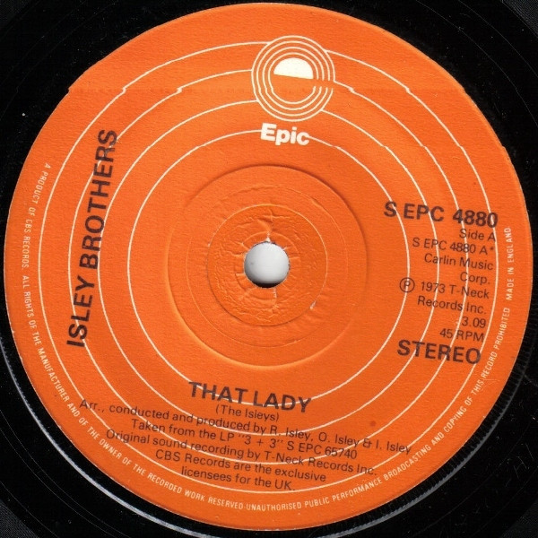 The Isley Brothers - That Lady / Summer Breeze | Epic (S EPC 4880) The Isley Brothers - That Lady / Summer Breeze | Epic (S EPC 4880)