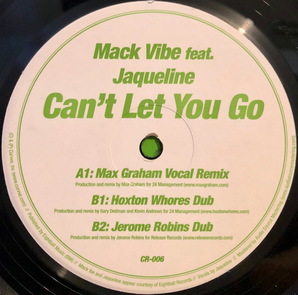 Mack Vibe Feat. Jacqueline - Can't Let You Go | Curvve Recordings (CR-006)