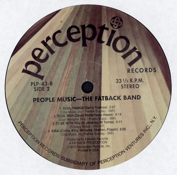 The Fatback Band - People Music | Perception Records (PLP-43) - 4