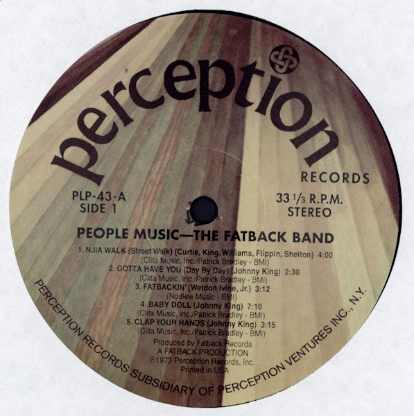 The Fatback Band - People Music | Perception Records (PLP-43) - 3