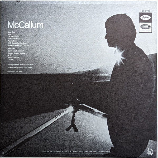 David McCallum - McCallum (Produced By David Axelrod) | Capitol Records (ST 2748) - 2