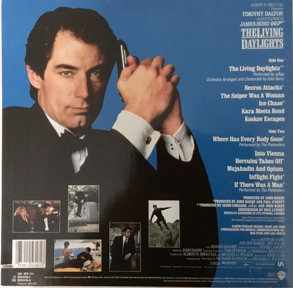 John Barry - The Living Daylights (Original Motion Picture Soundtrack) | Warner Bros. Records (925 616-1) - 2