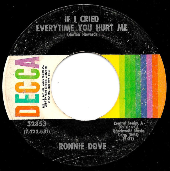 Ronnie Dove - If I Cried Everytime You Hurt Me | Decca (32853) Ronnie Dove - If I Cried Everytime You Hurt Me | Decca (32853)