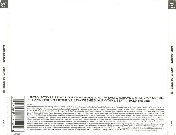 Etienne De Crécy - Tempovision | XL Recordings (XLCD 141) - 4