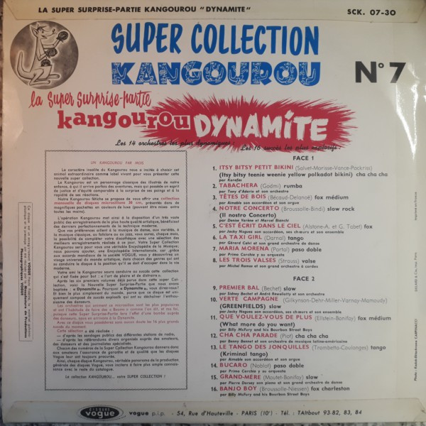 Various - La Super Surprise-partie Kangourou Dynamite N°7 | Disques Vogue (SCK. 07-30) - 2 Various - La Super Surprise-partie Kangourou Dynamite N°7 | Disques Vogue (SCK. 07-30) - 2