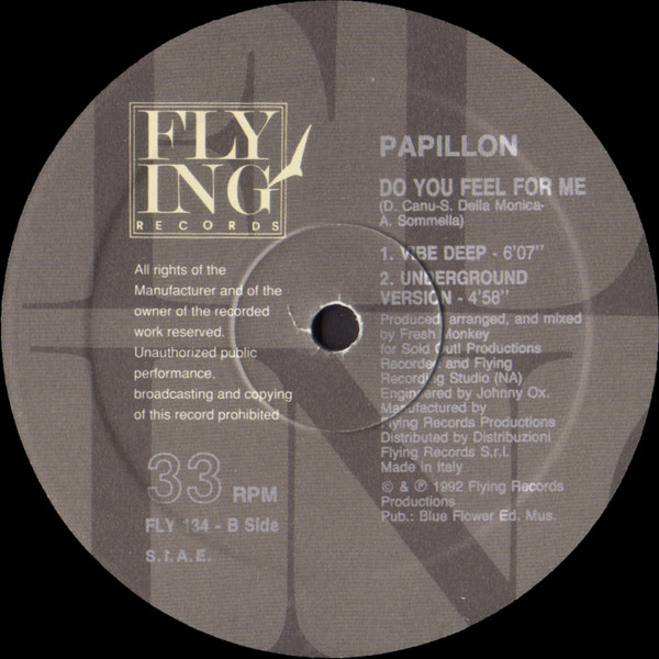 Papillon - Do You Feel For Me | Flying Records (FLY 134) - 4