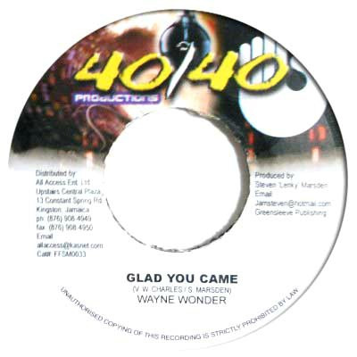 Wayne Wonder - Glad You Came | 40/40 Productions (FFSM0033) - main