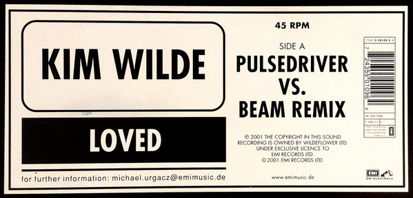 Kim Wilde - Loved (Pulsedriver Vs. Beam Remix) | EMI Electrola (7243 5 50109 6 4) - 2