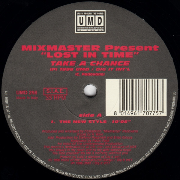 MixMaster Present Lost In Time - Take A Chance | Underground Music Department (UMD) (UMD 298) - 3