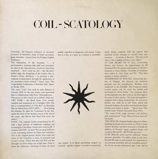 Coil - Scatology | Force & Form (FFK1) - main